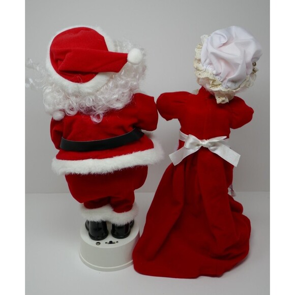 Santa's Best Mr & Mrs Santa Claus Lighted Animated Motionette Figures WORKS - Picture 7 of 16